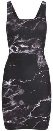 Body Contour Marble Print Scoop Neck Mini Sheath Dress | Express