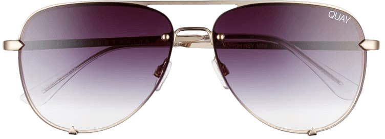 Quay Australia High Key Mini 59mm Rimless Aviator Sunglasses | Nordstrom