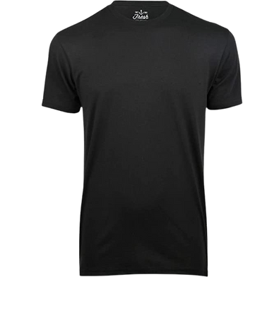 Fresh Clean Tees Black T-Shirts for Men - Soft and Fit Mens T-Shirt - Cotton Poly Blend - Pre Shrunk Premium Tee - XL (1) | Amazon.com