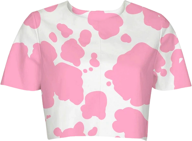 pink cow print crop top – Trash Queen
