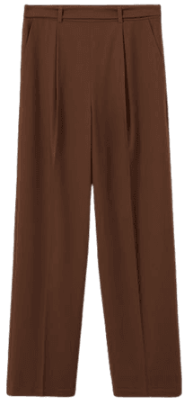 High-waist straight pants - Women | Mango USA