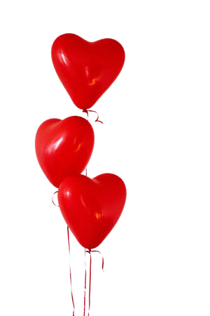 Three Red Heart Balloons · Free Stock Photo