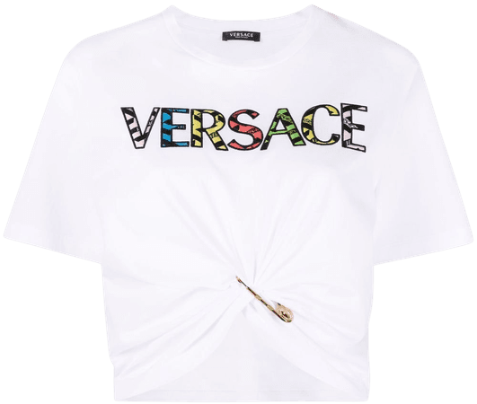 Versace Safety Pin Logo T-shirt - Farfetch
