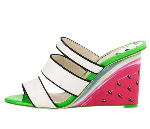 Dipsloot New Design Watermelon Wedges High Heels Dress Runway Shoes Woman Peep Toe Summer Slippers Sandals Woman Slip on Shoes|summer slippers|runway shoes|designer sandals women - AliExpress