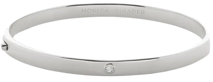Monica Vinader Essential Diamond Hinged Bangle Bracelet | Nordstrom