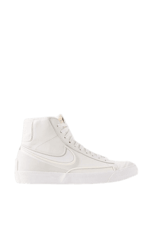 Blazer Mid '77 Infinite Textured-leather High-top Sneakers - White