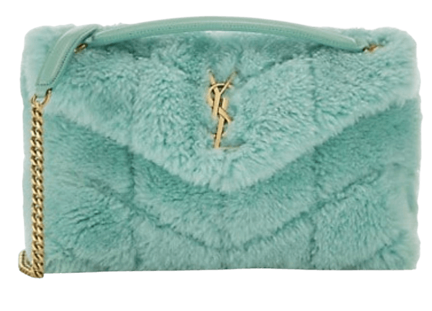 Saint Laurent Small Shearling Puffer Shoulder Bag