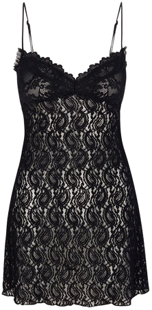 The Cindy Noir | Stretch Lace Black Mini Dress | Réalisation Par