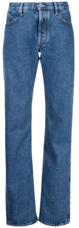 The Attico low-waisted straight-leg jeans