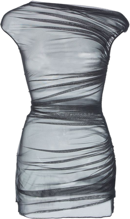 Versace Off-Shoulder Tulle Mini Dress