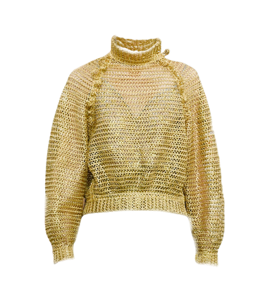 Rabih Kayrouz Gold Knit Sweater