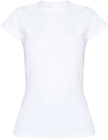 White Fitted T Shirt | PrettyLittleThing USA