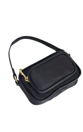 Black Nylon Front Pocket Mini Bag | PrettyLittleThing CA