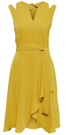 Soft Tailored Short Waterfall Dress | Karen Millen