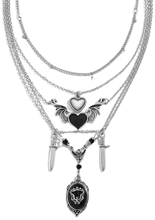 Amazon.com: FMR Punk Vintage Necklace Set Y2K Necklace Grunge Necklace Set for Women Punk Layered Necklace Angel Wing Love Heart Necklace Jewelry for Women and Teen Girls: Clothing, Shoes & Jewelry