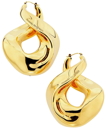 Shop Alexander McQueen Goldtone Twisted Drop Earrings | Saks Fifth Avenue