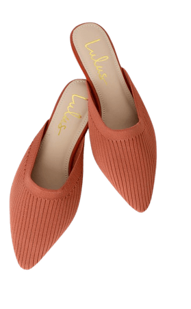 Terracotta Slides - Knit Mule Slides - Ribbed Knit Flats - Lulus