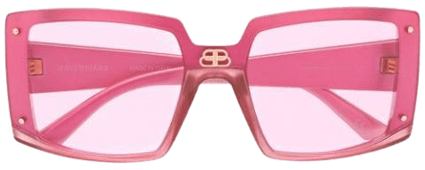 Balenciaga Shield Square-Frame Sunglasses 609371T0003 Pink | Farfetch