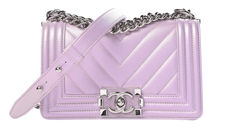 purple Chanel purse