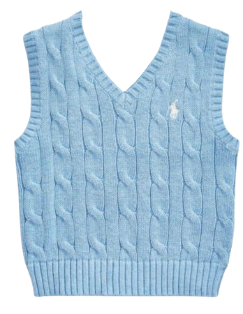 blue sweater vest