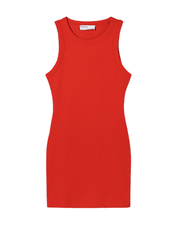 Ribbed mini dress - Dresses - Woman | Bershka