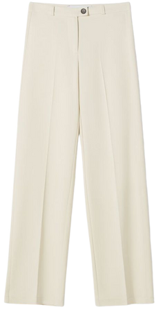 Wide-leg tailored pants with belt loops - Pants - Woman | Bershka