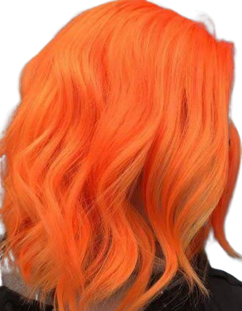 neon orange hair