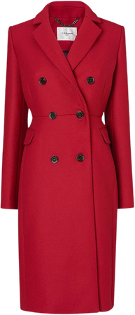 L.K. Bennett Caleste Double Breasted Coat at John Lewis & Partners