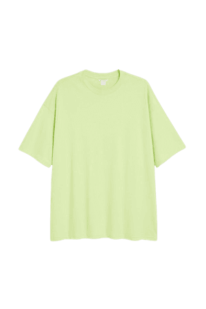 Oversized green tee - Light green - Monki WW