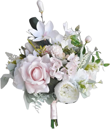 Wedding bouquet, Magnolia bouquet, Blush bridal bouquet, Bridesmaids bouquet, Silk Flower Bouquet, Wedding Flowers
