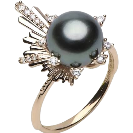 black pearl ring jewelry gold