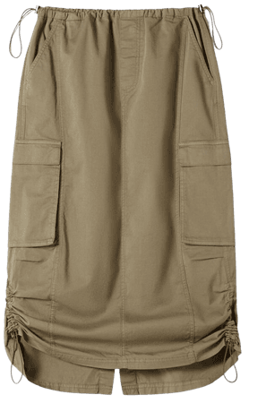 Parachute cargo midi skirt - Skirts - Woman | Bershka