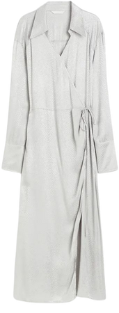 Wrap Shirt Dress - Light gray/snakeskin-patterned - Ladies | H&M US