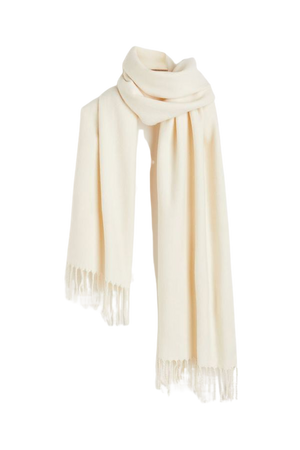 h&m cream scarf