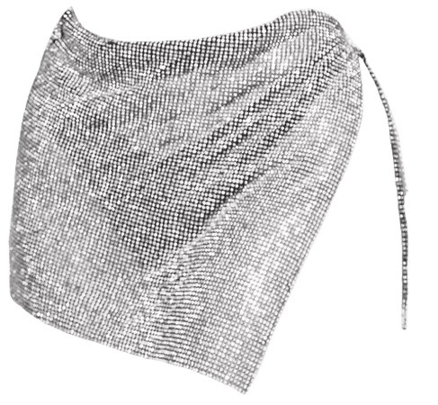 silver chainmail skirt