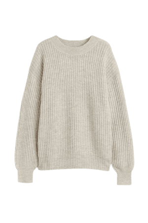 Knit Sweater - Light beige melange - Ladies | H&M US
