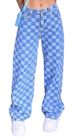 checkered jeans