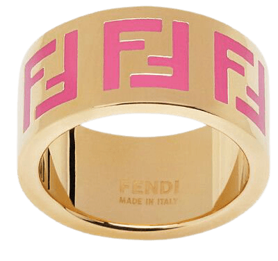 Gold-colored ring - FF RING | Fendi