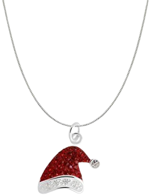 Red Santa Hat Necklace