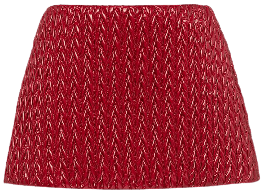 Chevron nylon skirt Red | Miu Miu