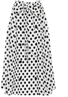 Diana polka-dot linen skirt