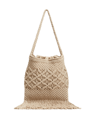 Fringed crochet bag - Women | Mango USA