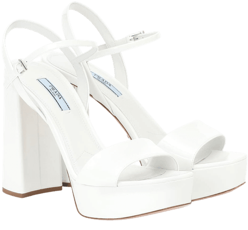 Patent Leather Platform Sandals | Prada - Mytheresa