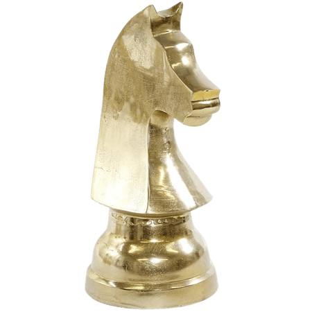 gold chess piece knight