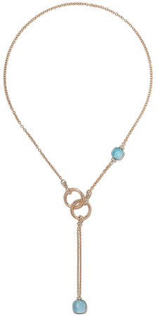 Pomellato 18kt rose and white gold Nudo sky blue topaz and diamond necklace - FARFETCH