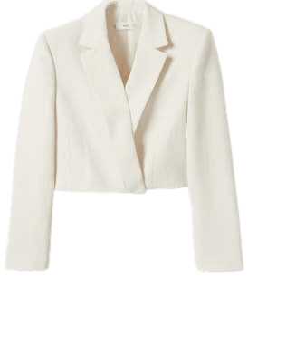 Cropped blazer with buttons - Women | Mango USA