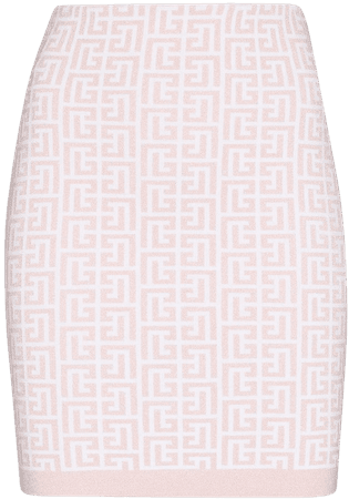 Balmain mini fitted monogram skirt - FARFETCH