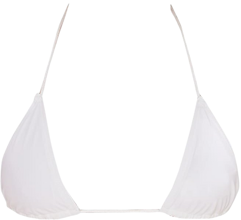 white triangle bikini
