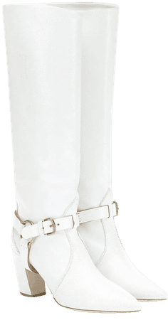 Leather Knee-High Boots - Miu Miu | Mytheresa