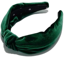forest green velvet headband